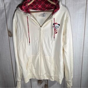 Disney Parks Mickey Mouse Festive Ladies' Hooded Sweatshirt Size L